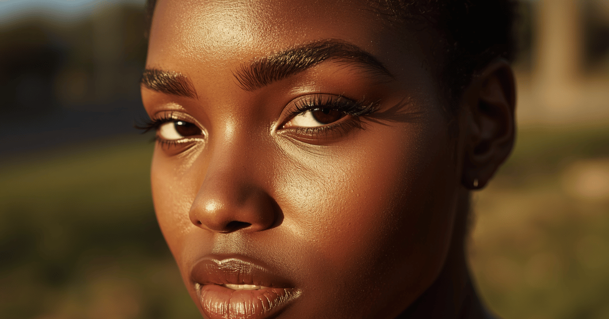 polished brows in natural sunlight