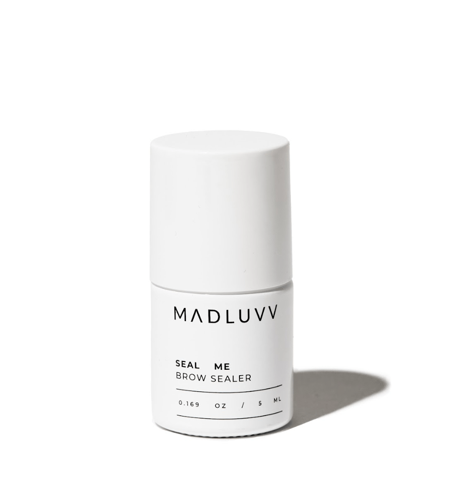 MADLUVV Seal Me Brow Sealer bottle with white packaging for long-lasting eyebrow makeup.