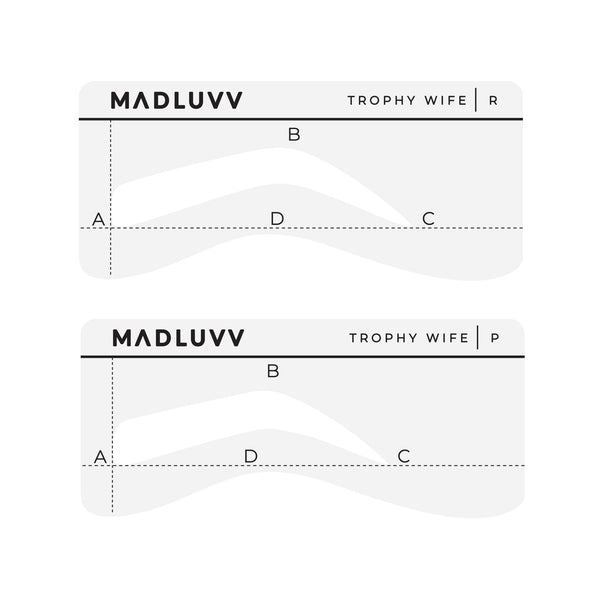 Madluvv Best Eyebrow Shaping Stencil Kit Set of 6 Plastic Reusable Stencils for Semi PE