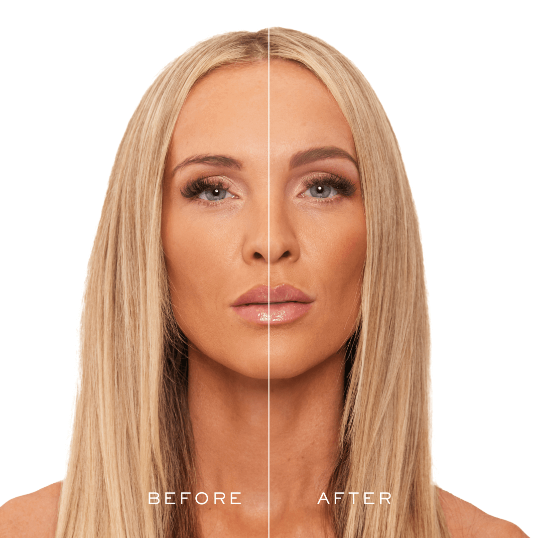 Blonde Brow Stamp before and after