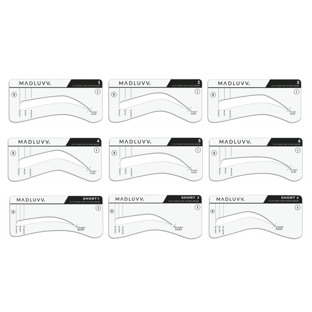 Blonde Brow Stamp Kit - Eyebrow Stamp Kit set of 9 stencils