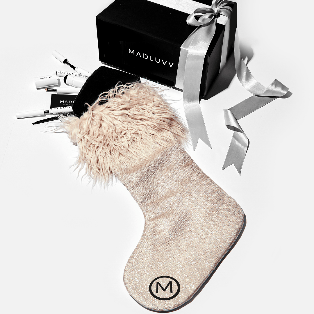 Eyebrow Makeup Bundle Kit - Brow Stamp™ and Full-Zip Travel Pouch - Madluvv