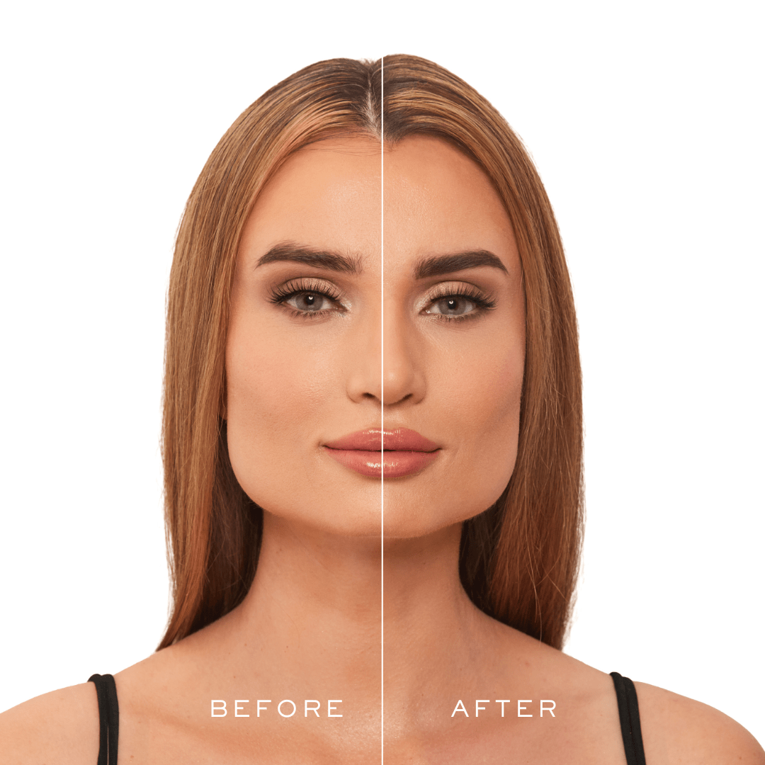 Medium Brown Brow Stamp before and after