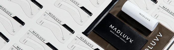 An array of the brow stencils and kit