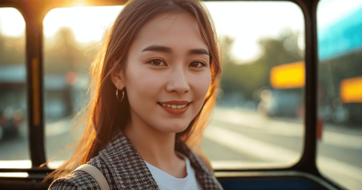 woman commuting 