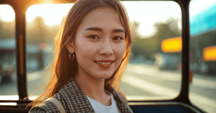 woman commuting 
