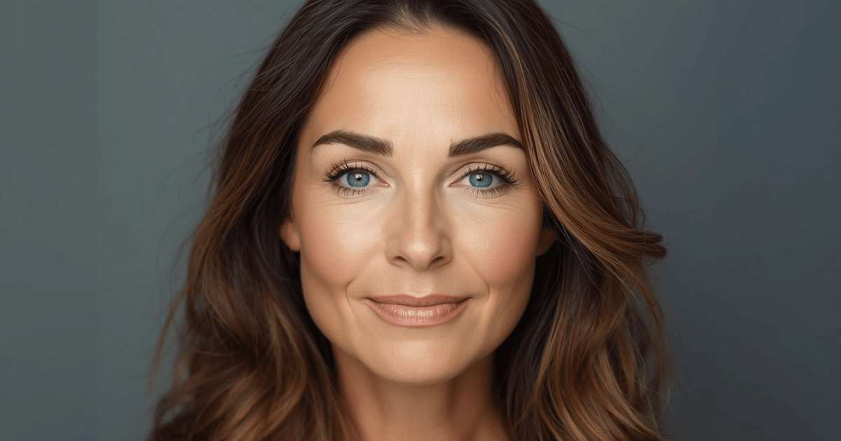 woman over 45 with fixed brows