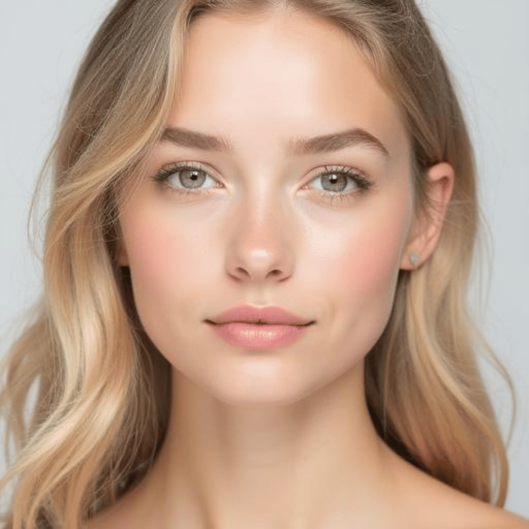 woman with minimal makeup