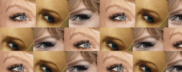 close up of showgirl brows