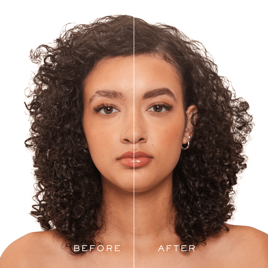 brunette eyebrow before and after