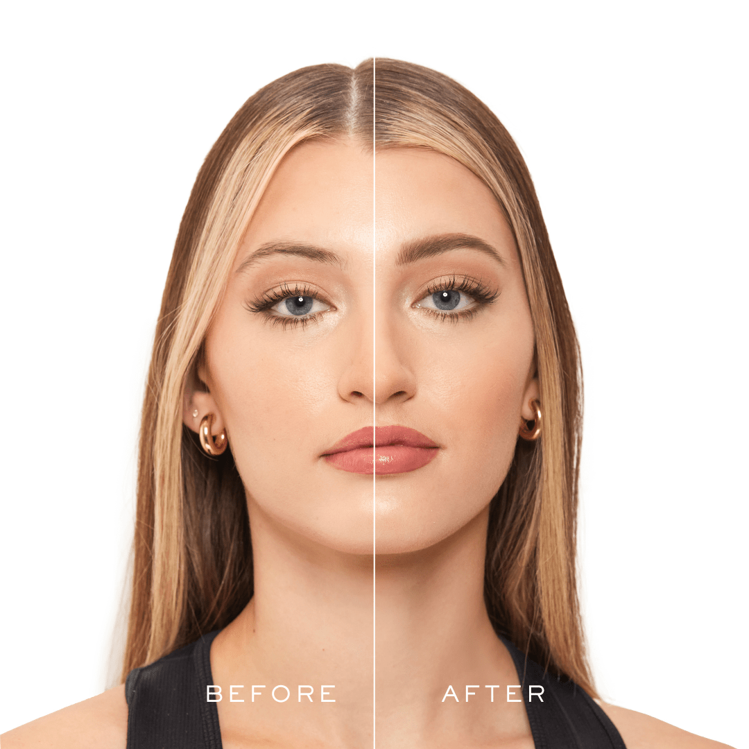 soft brown eyebrow before and after