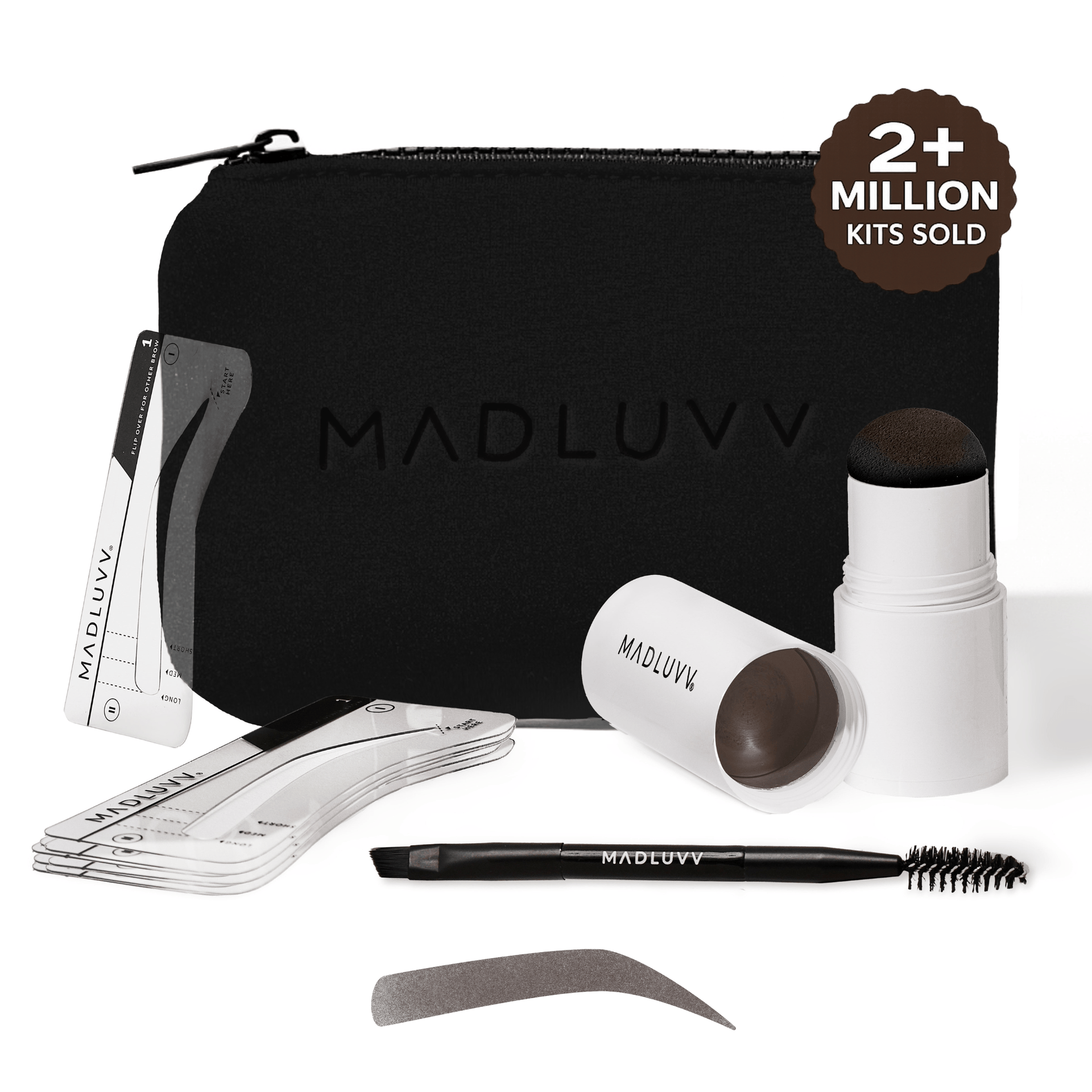 Dark Brown Eyebrow Stamp Kit - Eyebrow Stamp Kit - Madluvv