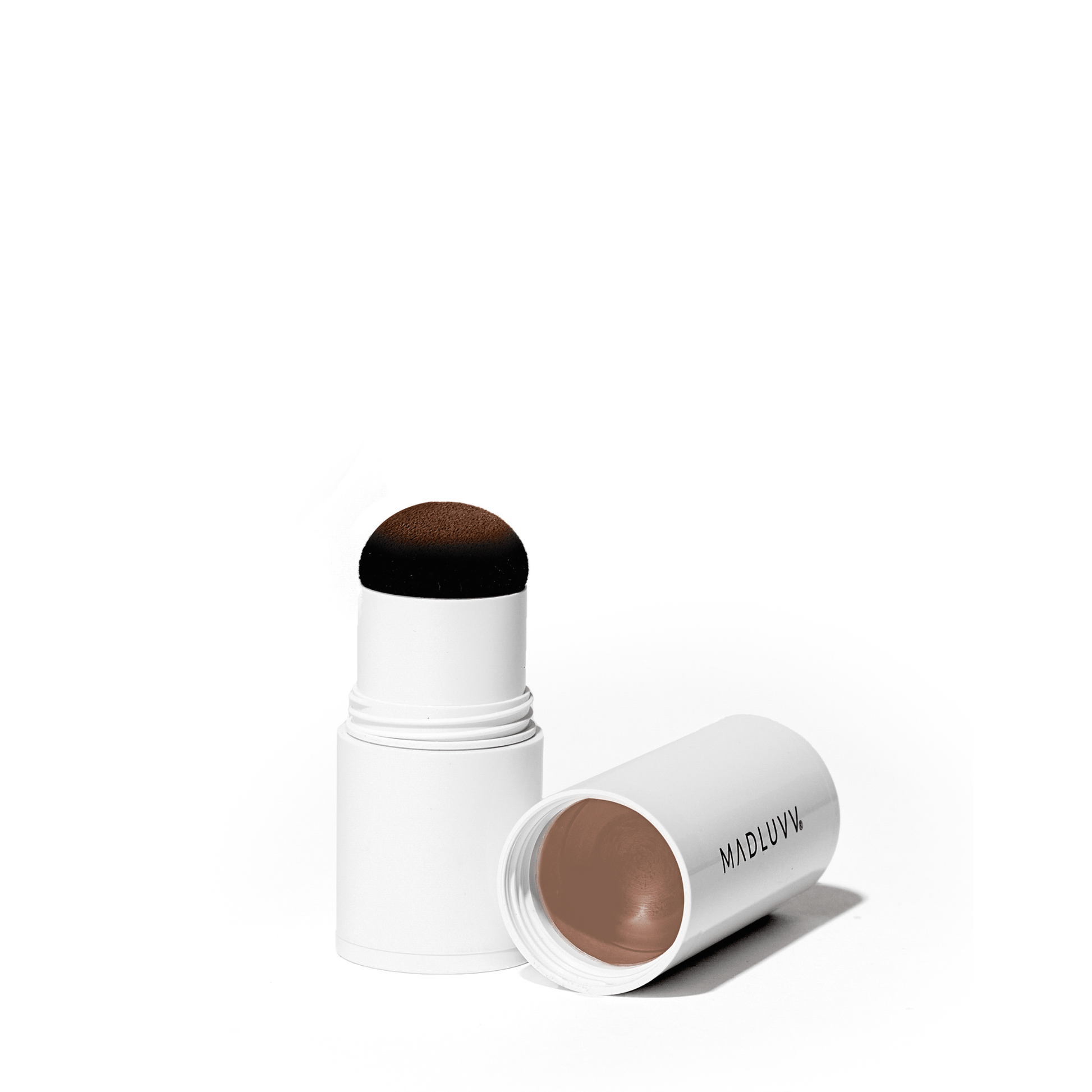 Auburn Eyebrow Stamp open to show pomade inside the cap and the sponge applicator