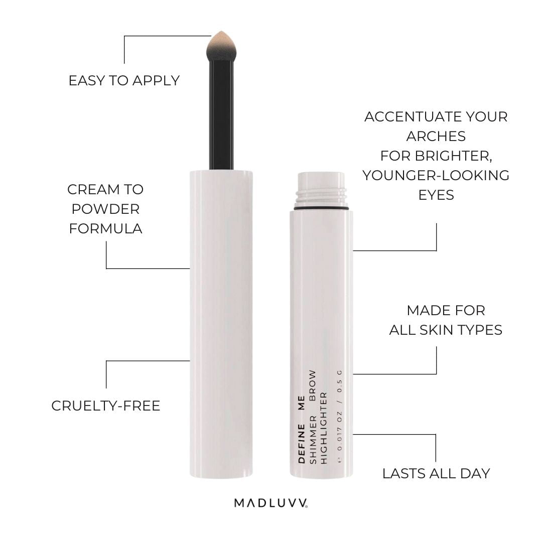 eyebrow highlighter giving the description on how to use