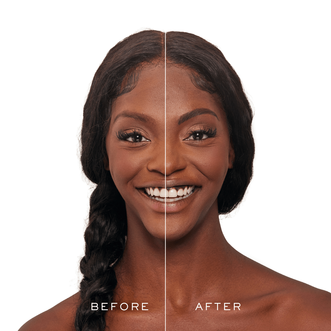 Nearly Black Brow Stamp before and after
