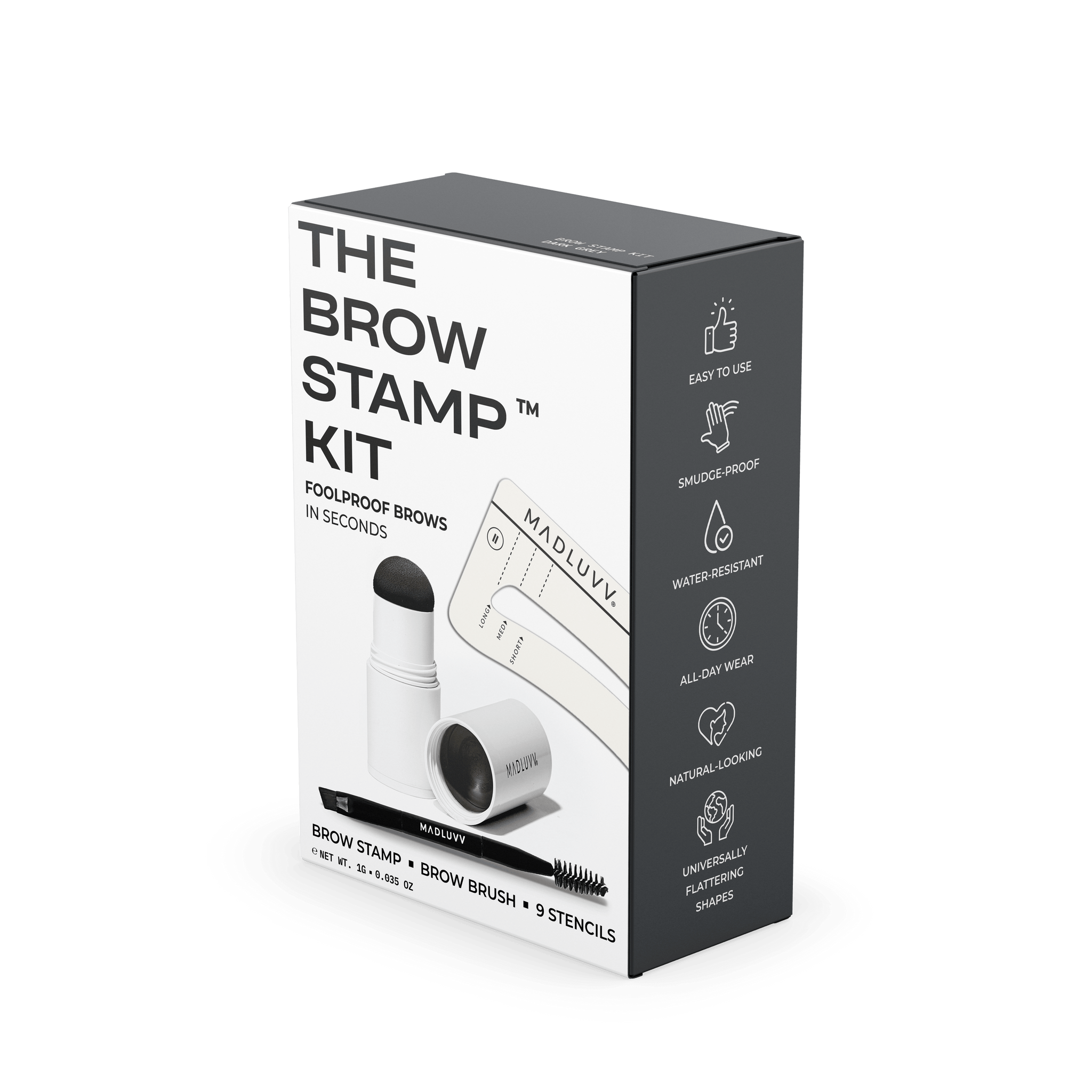 dark grey eyebrow stamp kit