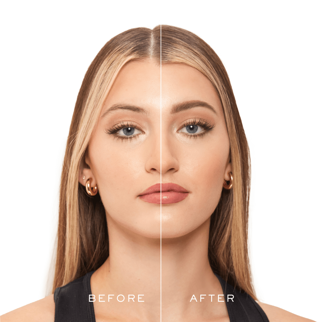 Soft Brown Brow Stamp before and after