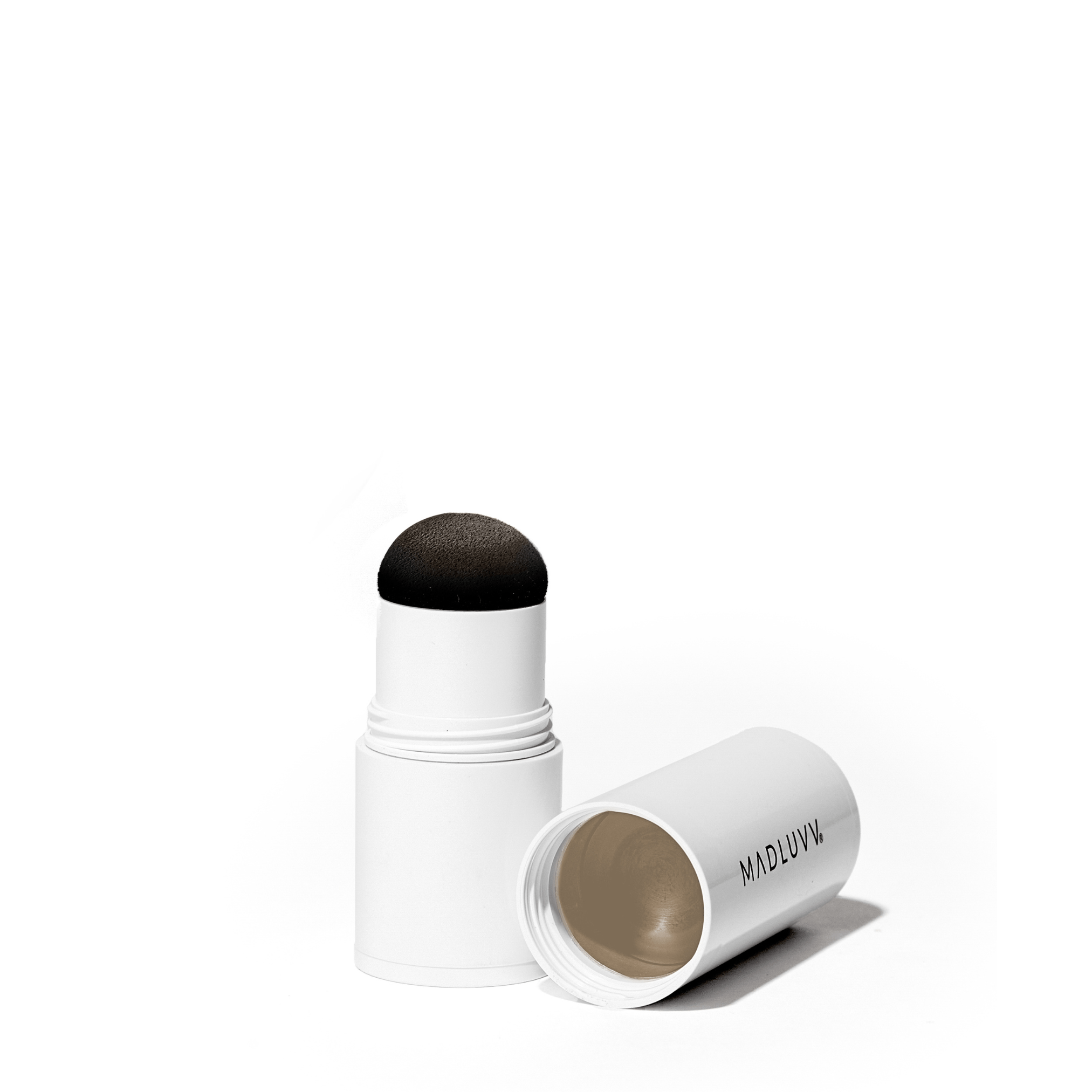 Taupe Brow Stamp open to show pomade inside the cap and the sponge applicator
