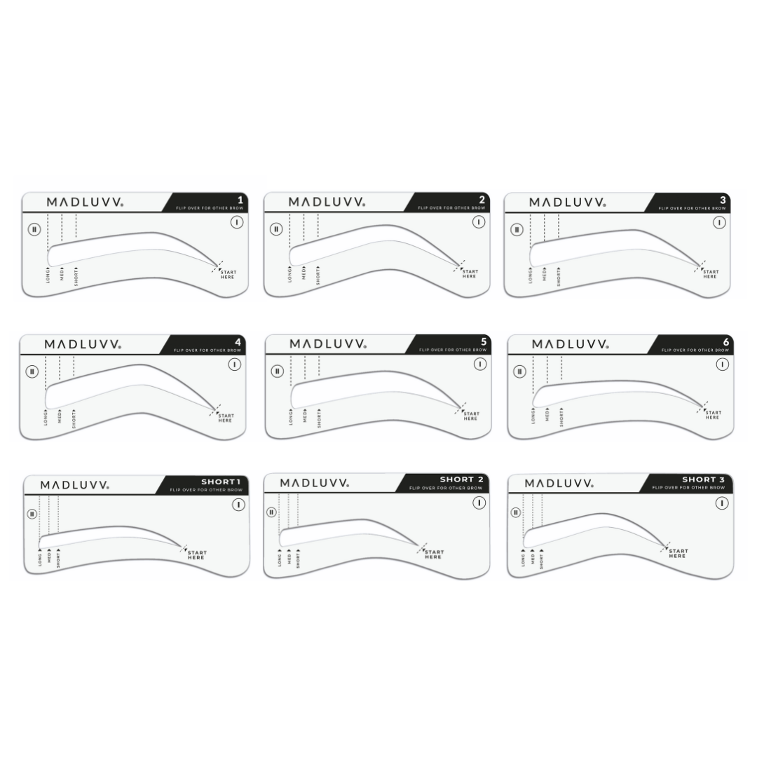 True Red Brow Stamp Kit 9 stencil set